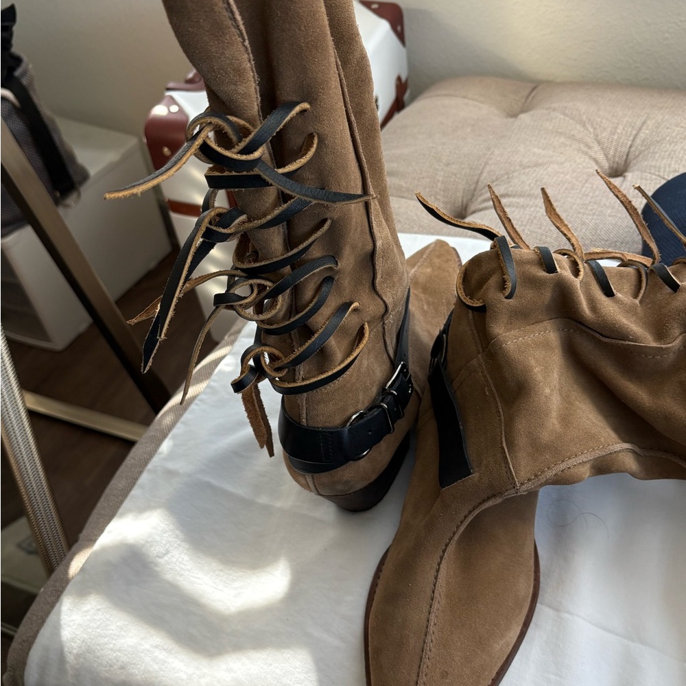 FP Movement by Free People Tan Lace Up Boots